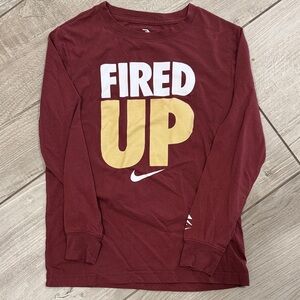 Nike Kids Burgundy Long Sleeve Tee